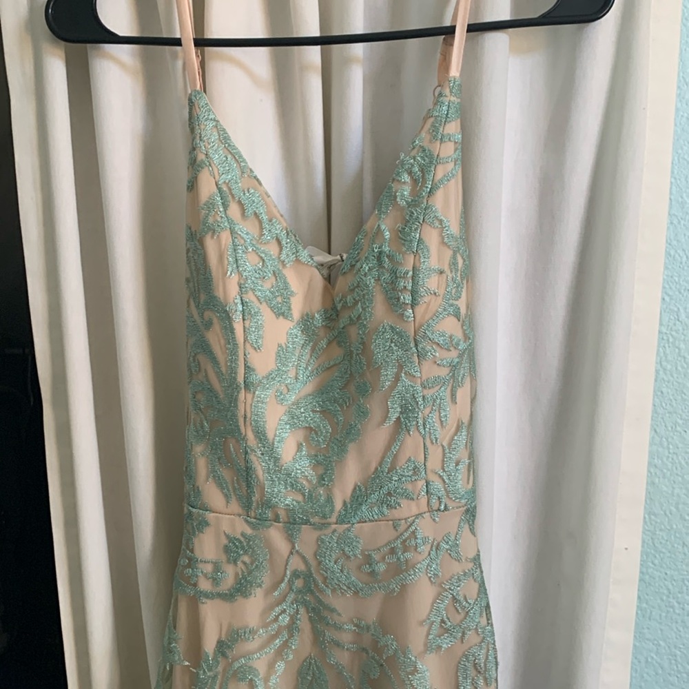 Green Lace Prom Dress